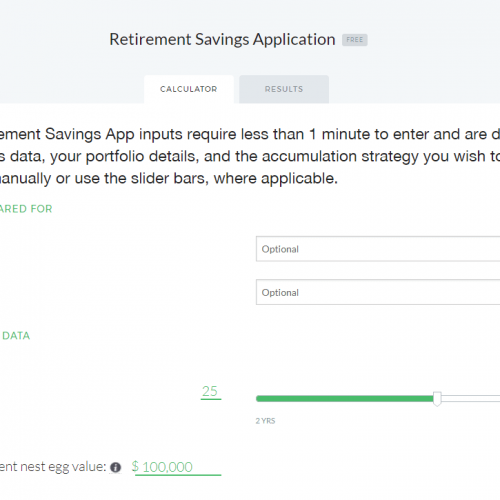 Nest Egg Gurus kalkylator för pensionen.