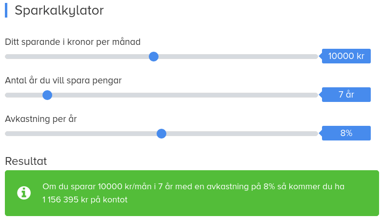 Spara under 7 år