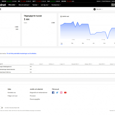 Nordnet kontoöversikt